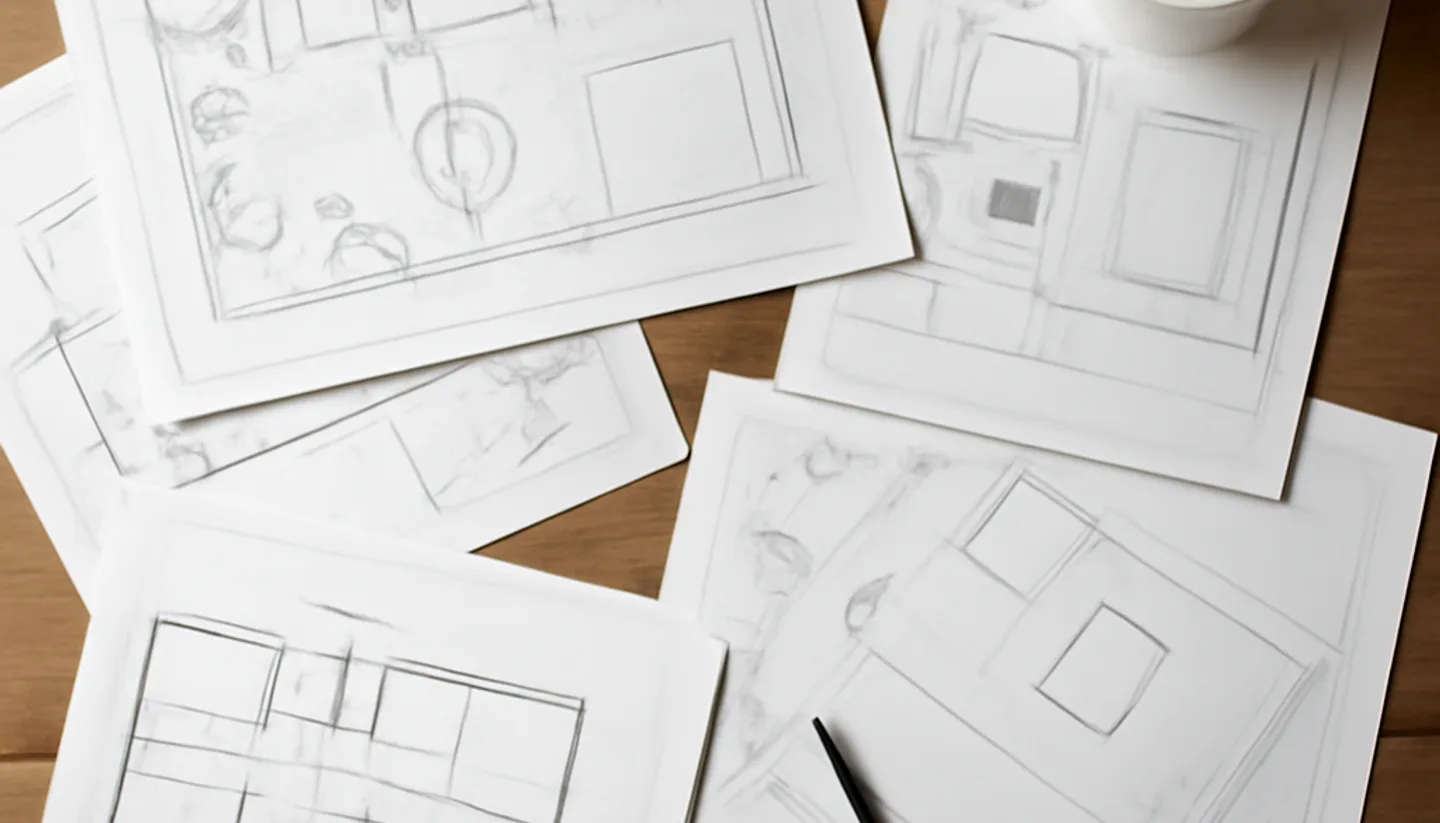 Architect reviewing land development site plans and zoning maps at a desk