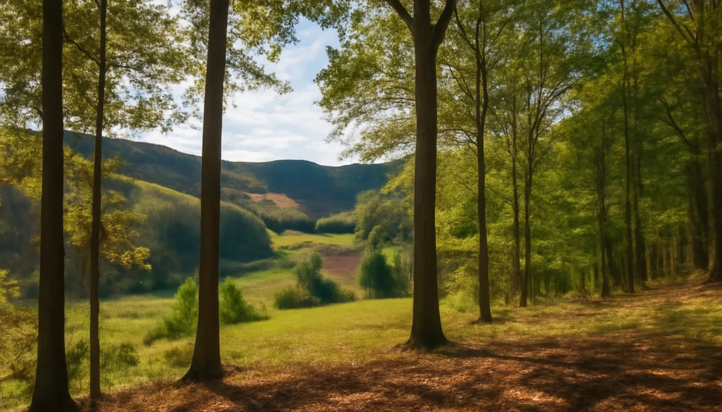 Wooded forest parcel
