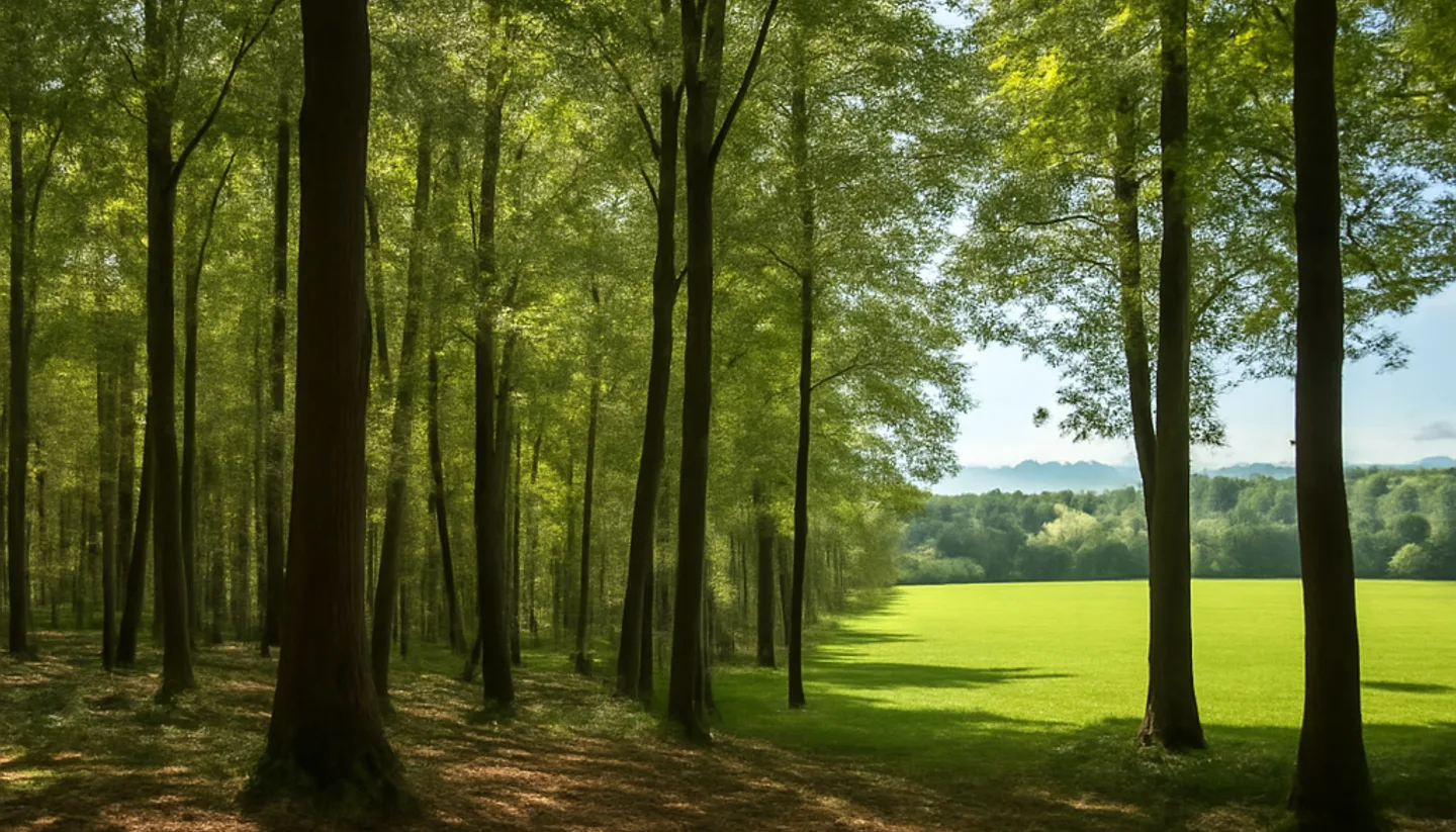 Wooded forest parcel