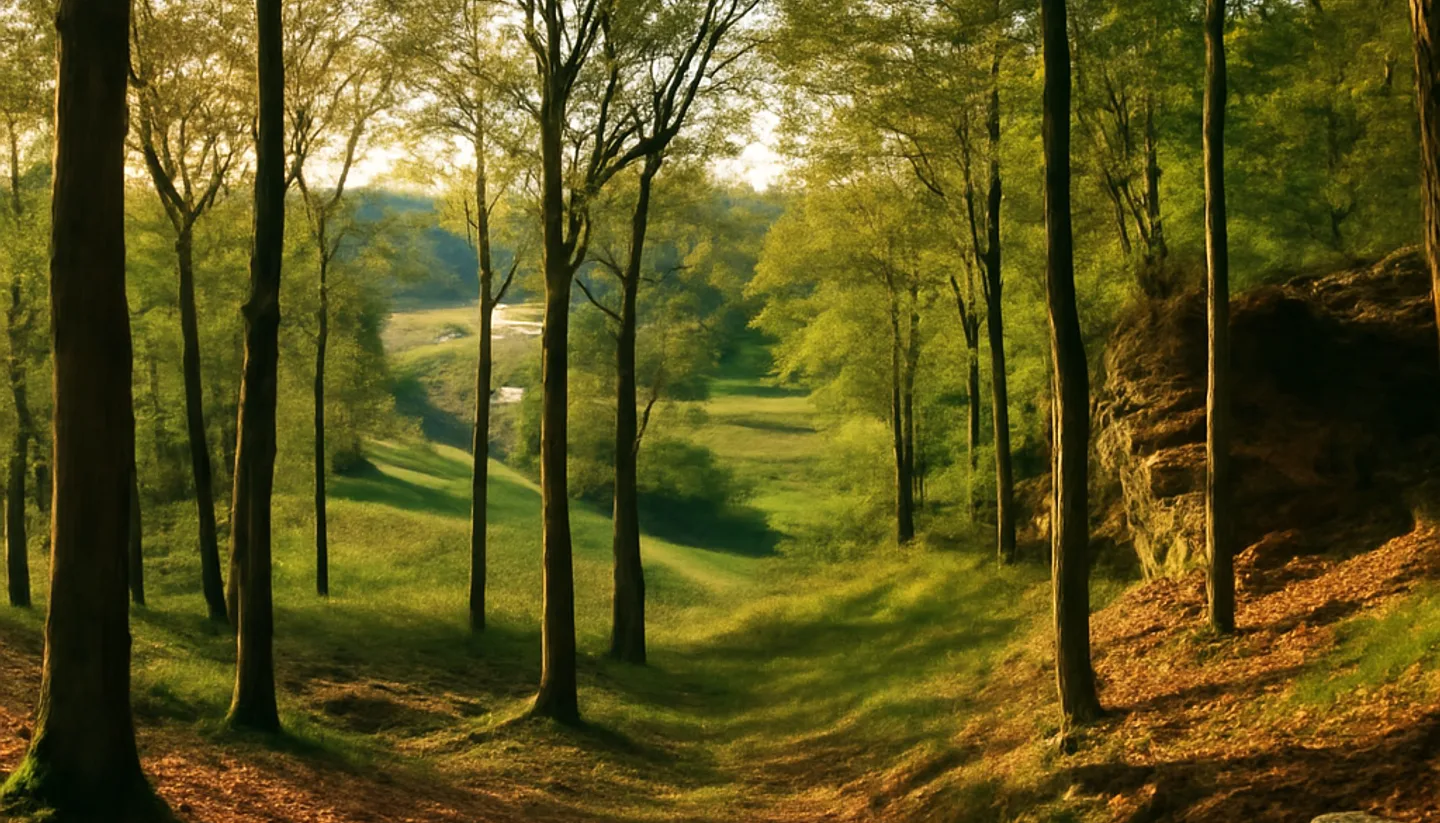 Wooded forest parcel